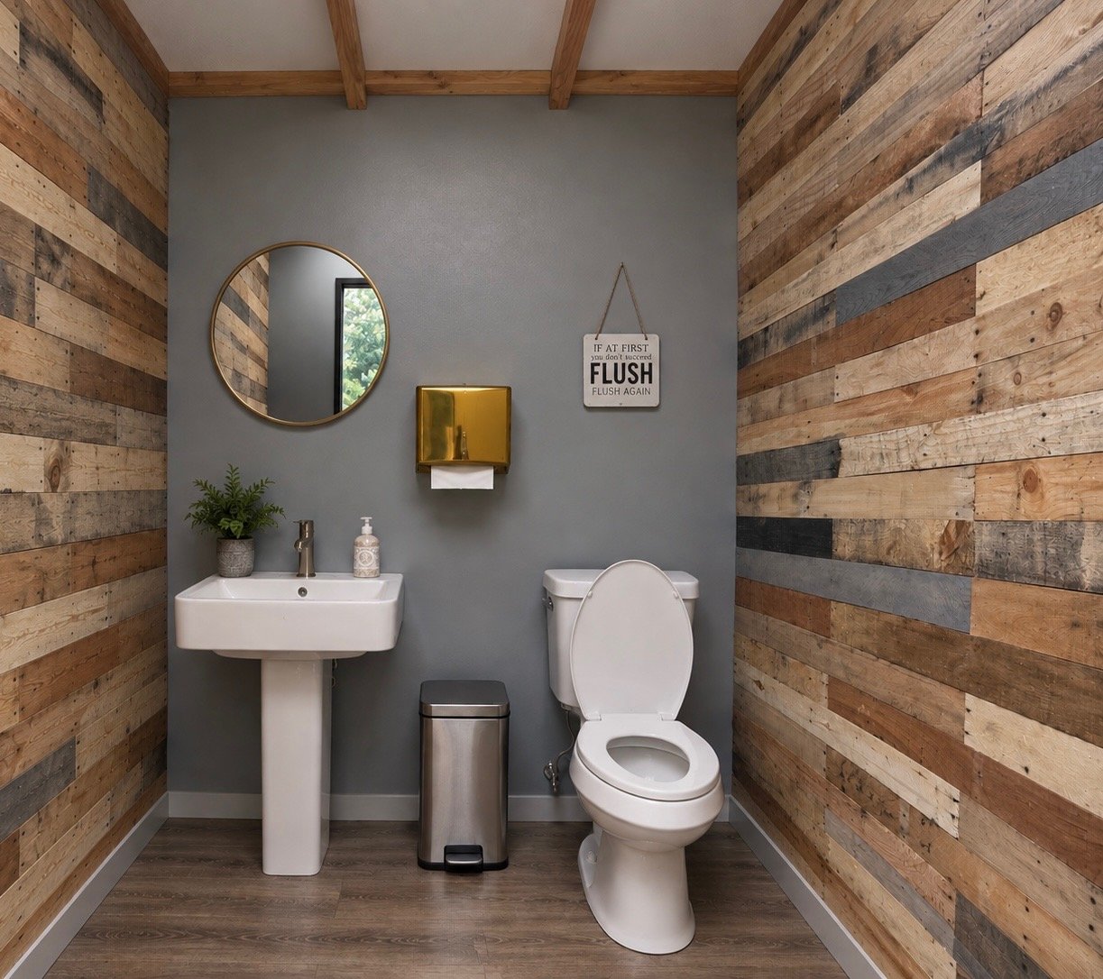Private toilet room in the Kirby Land bathhouse