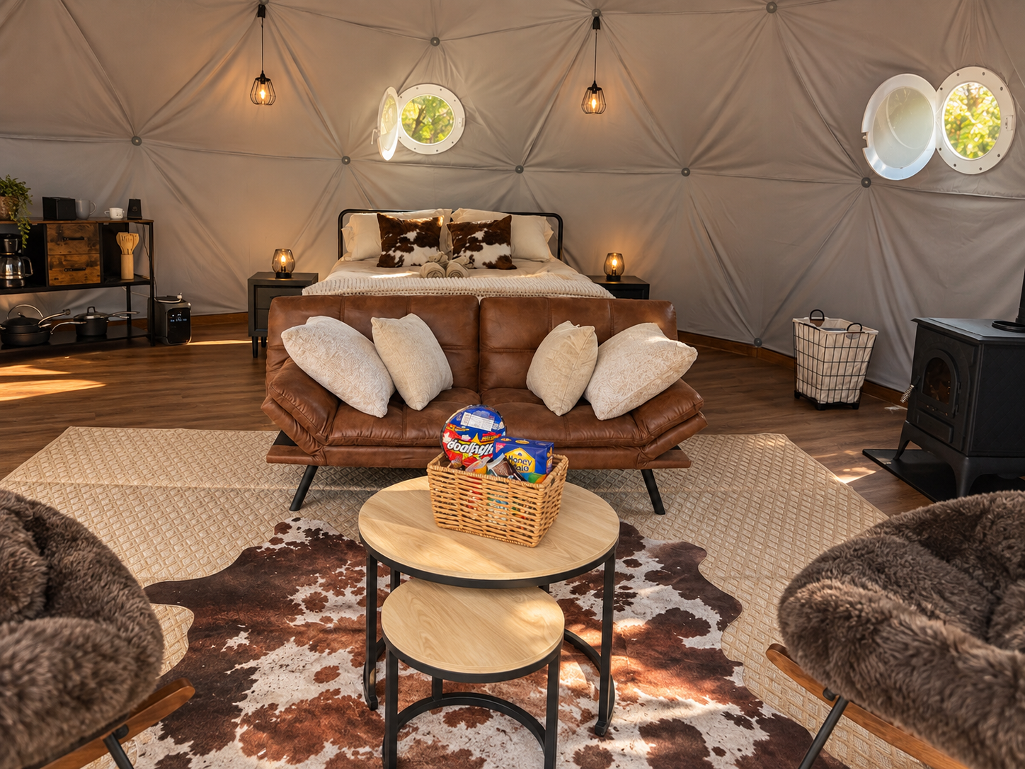 Interior of Dome 1 at Kirby Luxury Stays